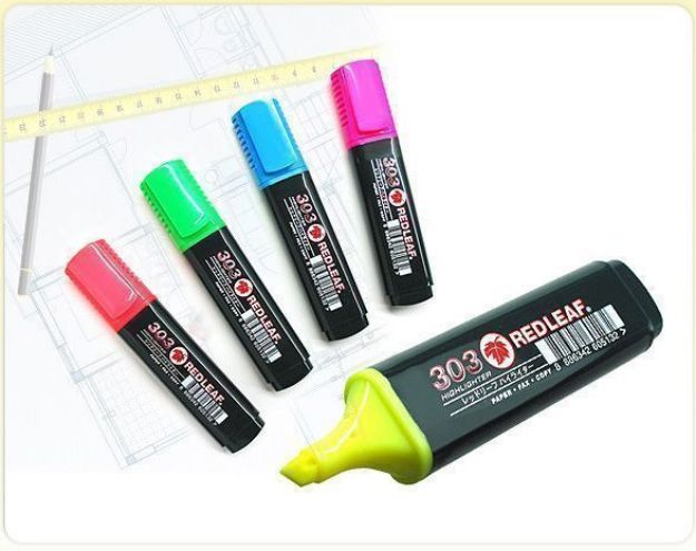 Picture of Red Leaf  303 Highlighter Pen