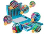 Picture of Super Mega 208 Pcs Art Pencil Box Drawing Set Painting Set felt-tip pens crayons pastels paints Suitcase