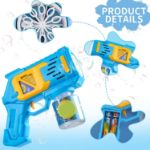 Picture of Yuhongchi bubble Tale Bubble Guns Bubble Machine for Kids Bubble Blower with 10-Hole Wands & LED Light Bubble Maker Kids Birthday Gifts 