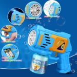 Picture of Yuhongchi bubble Tale Bubble Guns Bubble Machine for Kids Bubble Blower with 10-Hole Wands & LED Light Bubble Maker Kids Birthday Gifts 