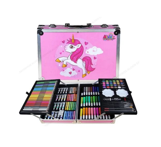 Unicorn 145 Piece Art Set Kids Art Drawing Set perfect as Birthday Gift for Boys and Girls