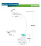 WEIDASI WD-6078 Rechargeable Eye Protection Flexible Touch Control LED Lamp With Pen Holder